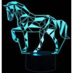 Memkey - 3d lampe illusion optique led veilleuse pour enfant, lampe 3d cheval 7 couleurs changeantes ... Memkey - 3d lampe illusion optique led veilleuse pour enfant, lampe 3d cheval 7 couleurs changeantes ...