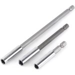 3pcs 1 / 4  60 / 100 / 150mm perceuse �lectrique tournevis embout hexagonal titulaire de bits extension ...