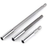3pcs 1 / 4  porte embouts magn�tique extension de vissage tournevis tige hexagonal 75mm 100mm 150mm rallonge ...