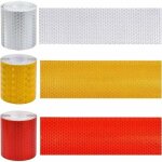 [jamais utilis�] 3pcs bande reflechissante autocollante , bande reflechissante casque motocyclettes blanc ...