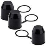 3pcs capuchon pour attelage de remorque, remorque attelage boule couverture auto, 50mm remorque couverture ...