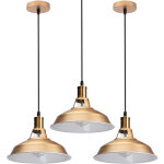 Axhup - 3pcs rtro lustre suspension e27 27cm luminaire style industrielle pour salon couloir cuisine ...