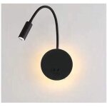 3w + 8w led lampe de chevet noir applique liseuse applique de chevet pour lire led lampe de lecture de ...