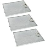 3x filtres permanent � graisse compatible avec bosch dke735agb / 03, dke735agb / 04, dke735b / 02, dke735bgb ...