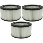3x filtre compatible avec vidaxl aspirateur de cendres - filtre hepa contre les allergies - vhbw