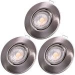 Eglo - 3x led encastr�s spot de plafond nickel couloir salon chambre � coucher spot mobile tween light ...