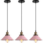 3x suspension luminaire industriel design edison luminaire plafonnier e27 lustre abat - jour en m�tal, ...