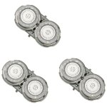 3x t�tes de rasage universelles en acier inoxydable avec support abs pour pq182 pq183 pq206