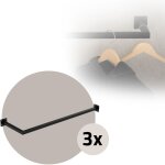 3x tringle à vêtements d'angle, p30xl90 cm, noir, acier inoxydable, tringle de penderie forme de l, portemante ... 3x tringle à vêtements d'angle, p30xl90 cm, noir, acier inoxydable, tringle de penderie forme de l, portemante ...