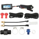 4 en 1 eau huile temp�rature temps tension jauge lcd affichage num�rique dc12v universel pour moto m12x1. ...
