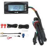 4 en 1 moto thermom�tre moteur temp�rature de l'huile tension temps lcd affichage num�rique dc12v universel ...
