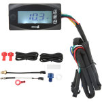 4 en 1 moto thermom�tre temp�rature de l'huile moteur tension temps lcd affichage num�rique dc12v universel ...