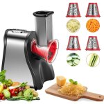 4 en 1 r�pe a l�gumes �lectrique, d�coupe l�gumes �lectrique 200w r�pe carottes hachoir �lectrique pour ...
