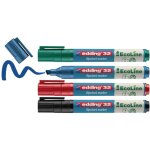 4 - 32 - 4 marqueur pour tableau  feuilles mobiles pointe biseau 1 - 5 mm noir, rouge, bleu, vert 4 ...