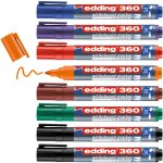 4 - 360 - 8 - s2999 set de marqueurs pour tableau blanc noir, rouge, bleu, vert, orange, marron, violet ...
