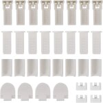 4 ensembles de 32 pi�ces accessoires de rideau de store, pi�ces de perte de remplacement de rideau pliss� ...