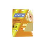 4 feuilles de poncage norton 230280 � main papier de verre petits travaux grain 3 / 0 - 63642516114