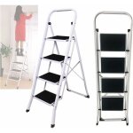 4 marches escalier pliant escalier pliant �chelle pliante �chelle de poteau l�g�re pour nettoyer la cuisine ...