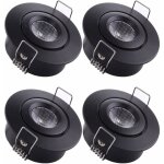 Memkey - 4 mini spot encastrable led plafond spot encastré lampe 1w blanc chaud 3000k pour vitrine, plafond, ... Memkey - 4 mini spot encastrable led plafond spot encastré lampe 1w blanc chaud 3000k pour vitrine, plafond, ...