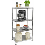 Shelfr - 4 niveaux �tag�re en acier inox - jusqu'� 60kg - 61x36x113 rangement m�tallique