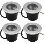 4 pack 3w ip65 spot led encastr� ext�rieur 270 lumen rond led terrasse downlight lampe d'�clairage de ...
