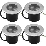 4 pack 3w ip65 spot led encastr� ext�rieur 270 lumen rond led terrasse downlight lampe d'�clairage de ...