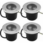 4 pack 3w ip65 spot led encastr� ext�rieur 270 lumen rond led terrasse downlight lampe d'�clairage de ...