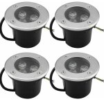 4 pack blanc chaud 3w ip65 spot led encastr extrieur 270 lumen rond led terrasse downlight lampe d'clairage ...