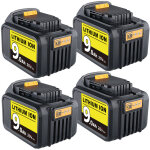 Pdstation - 4 - pack pour dewalt 18v 9, 0 ah xr batterie li - ion dcb184 dcb182 dcb182 - xj dcb181 dcb181 ...