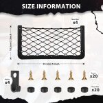 [4 pack filet rangement pour voiture, filet de rangement de coffre, grande taille, sac pocket organizer ...