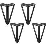 4 packs pieds de meubles, pieds de table en m�tal, 15cm noir pieds de meuble, pour table tv, pied de ...