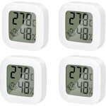 4 pack thermometre interieur mini thermom�tre hygrometre haute pr�cision temp�rature hygrom�tre moniteur ...