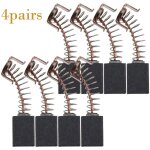 4 paires de balais de charbon pour moteurs 12 x 8 x 5 mm, compatibles avec les meuleuses d'angle ws125 ...