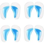 4 paires de sems int�rieures de soutien de la vo�te plantaire en gel, sems orthop�diques en silicone