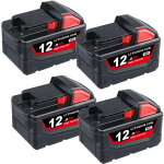 4 paquets de batterie li - on m18 18v 12. 0ah de remplacement pour milwaukee 18v 48 - 11 - 1880 48 - ...