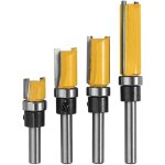 4 pcs 1 / 4  routeur de fraise � bois fraise a copier (4 tailles) en acier alli� de haute aualit� la ...