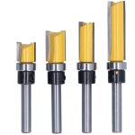 4 pcs 1 / 4' routeur de fraise � bois fraise a copier (4 tailles) en acier alli� de haute aualit� la ...