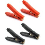 4 pcs 100a pinces crocodile en cuivre pur, pince de d�marrage pour chargeur batterie d�marreur rapide ...
