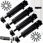 4 pcs acier inoxydable loquet de porte coulissant, loquet verrou de porte coulissant pour salle de bain, ...