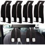 4 pcs auto crochet voitures, crochet pour dossier de si�ge de voiture, doubles crochets pour appui - ...