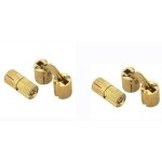 4 pcs charni�res cylindriques en laiton, cach� charni�re invisible tonneau pour diy porte en bois armoire ...