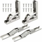 4 pcs charni�res pliant 90 degr� plein recouvrante charniere porte en acier inoxydable charniere meuble ...