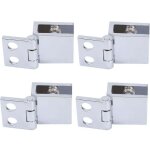 [jamais utilis�] 4 pcs charni�re en verre clip pince pinces charni�re de porte en verre installation ...
