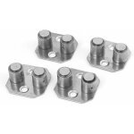 4 pcs coulissante porte double arbre retenue suspendue poulie rail guide localisateur 4 pcs coulissante porte double arbre retenue suspendue poulie rail guide localisateur