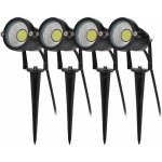 4 pcs clairage extrieur  piquer cob 5w 220v ip65 tanche orientable projecteur spot led lampe de jardin ...