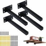 4 pcs querre tagre support tagere pour murale fixation, supports d'tagre murale, robuste support ...