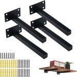 4 pcs �querre �tag�re support �tagere pour murale fixation, supports d'�tag�re murale, robuste support ...
