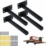 4 pcs querre tagre support tagere pour murale fixation, supports d'tagre murale, robuste support ...