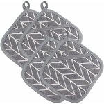 4 pcs manique cuisine en coton silicone antidrapant, gant de cuisine anti chaleur manique de pot carr ...