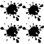 4 pcs noir autocollants de voiture dr�les tache de peinture motos auto d�cor